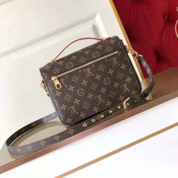 Louis Vuitton Unisex Pochette Métis Bag Monogram Coated Canvas Natural Cowhide (18)