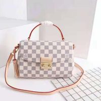 Louis Vuitton Women Croisette Damier Azur Coated Canvas Smooth Cowhide Leatherr Azur Coated Canvas Smooth Cowhide Leather (10)