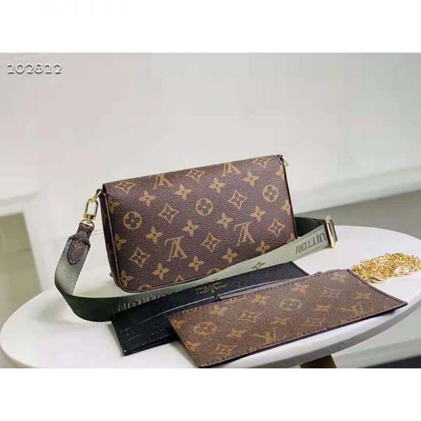 Louis Vuitton Women Félicie Strap & Go Félicie Pochette Khaki Green Monogram Coated Canvas (6)