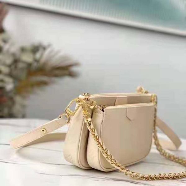 Louis Vuitton Women Multi Pochette Accessoires Cream Embossed Supple Grained Cowhide (3)