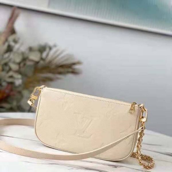 Louis Vuitton Women Multi Pochette Accessoires Cream Embossed Supple Grained Cowhide (4)