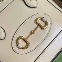 Gucci GG Women Gucci Horsebit 1955 Mini Top Handle Bag Beige Leather