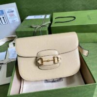 Gucci GG Women Gucci Horsebit 1955 Shoulder Bag Beige Leather