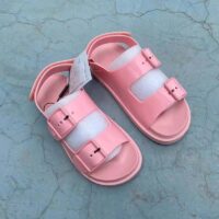 Gucci GG Women Sandal with Mini Double G Pink Rubber