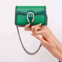 Gucci Women Dionysus Small Shoulder Bag Bright Green Leather Emerald Green Leather