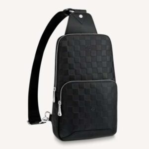 Louis Vuitton LV Unisex Avenue Sling Bag Black Damier Infini Cowhide Leather