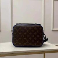 Louis Vuitton LV Unisex S Lock Messenger in Monogram Macassar Coated Canvas