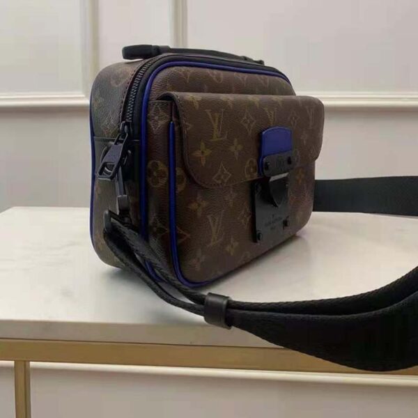 Louis Vuitton LV Unisex S Lock Messenger in Monogram Macassar Coated Canvas (5)