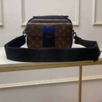 Louis Vuitton LV Unisex S Lock Messenger in Monogram Macassar Coated Canvas