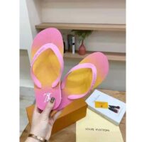 Louis Vuitton LV Women Arcade Flat Thong Pink Rubber Micro Outsole