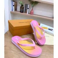 Louis Vuitton LV Women Arcade Flat Thong Pink Rubber Micro Outsole