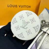 Louis Vuitton LV Women Bella Bucket Bag Gradient Blue Mahina Perforated Calf Leather (8)