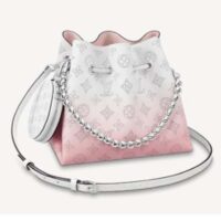 Louis Vuitton LV Women Bella Bucket Bag Gradient Pink Mahina Perforated Calf Leather1 (1)