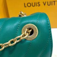 Louis Vuitton LV Women Chain Bag Handbag Emerald Green Smooth Cowhide Leather