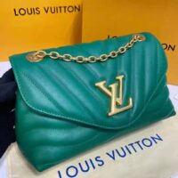 Louis Vuitton LV Women Chain Bag Handbag Emerald Green Smooth Cowhide Leather