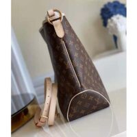 Louis Vuitton LV Women Graceful MM Hobo Classic Beige Monogram Coated Canvas