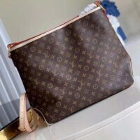 Louis Vuitton LV Women Graceful MM Hobo Classic Beige Monogram Coated Canvas