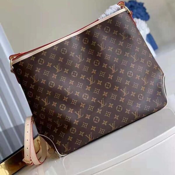 Louis Vuitton LV Women Graceful MM Hobo Classic Beige Monogram Coated Canvas (7)