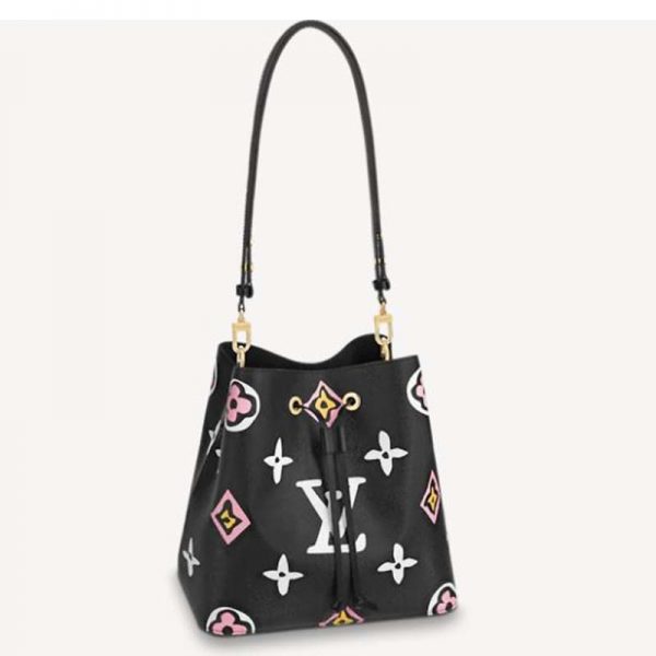 Louis Vuitton LV Women NéoNoé MM Bucket Bag Black Monogram Coated Canvas