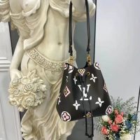 Louis Vuitton LV Women NéoNoé MM Bucket Bag Black Monogram Coated Canvas