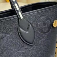 Louis Vuitton LV Women Neverfull MM Tote Bag Wild at Heart Black Embossed Supple Grained Cowhide