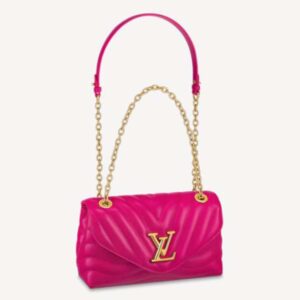 Louis Vuitton LV Women New Wave Chain Bag Handbag Agathe Pink Smooth Cowhide Leather