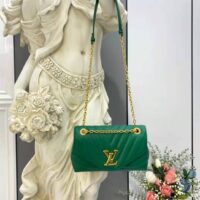 Louis Vuitton LV Women Chain Bag Handbag Emerald Green Smooth Cowhide Leather