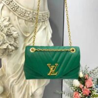 Louis Vuitton LV Women Chain Bag Handbag Emerald Green Smooth Cowhide Leather