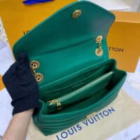 Louis Vuitton LV Women Chain Bag Handbag Emerald Green Smooth Cowhide Leather