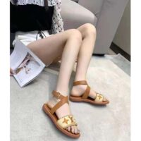 Louis Vuitton LV Women Sienna Flat Sandal Cognac Brown Raffia Leather Outsoleandal Cognac Brown Raffia Leather Outsole (2)