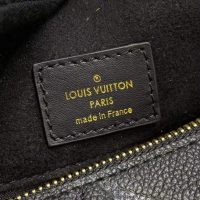 Louis Vuitton LV Women Speedy Bandoulière 25 Handbag Black Embossed Supple Grained Cowhide