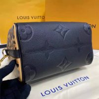 Louis Vuitton LV Women Speedy Bandoulière 25 Handbag Black Embossed Supple Grained Cowhide