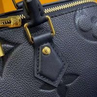 Louis Vuitton LV Women Speedy Bandoulière 25 Handbag Black Embossed Supple Grained Cowhide