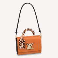 Louis Vuitton LV Women Twist MM Handbag Gold Cipango Epi Grained