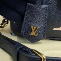 Louis Vuitton LV Women Vanity PM Handbag Black Beige Embossed Grained Cowhide Leather