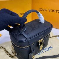 Louis Vuitton LV Women Vanity PM Handbag Black Embossed Grained Cowhide Leather