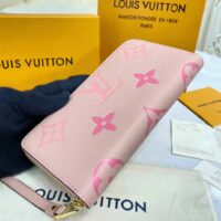 Louis Vuitton LV Women Zippy Wallet Pink Monogram Empreinte Embossed Supple Grained Cowhide Leather