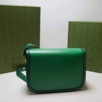 Gucci Women Gucci Horsebit 1955 Small Shoulder Bag Bright Green Leather