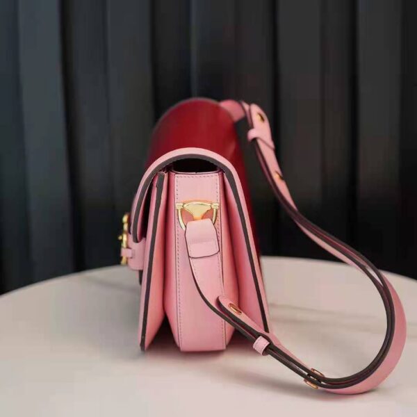 Gucci Women Gucci Horsebit 1955 Small Shoulder Bag Dark Red Leather (6)