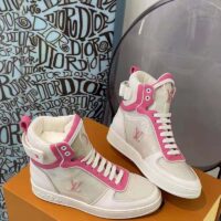 Louis Vuitton LV Unisex Boombox Sneaker Boot Fuchsia Mix of Materials Rubber Outsole