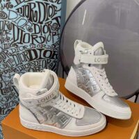 Louis Vuitton LV Unisex Boombox Sneaker Boot Silver Mix of Materials Adjustable Velcro Strap