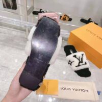 Louis Vuitton LV Unisex Fay Flat Mule Mink Leather Outsole LV Initials Monogram Flowers