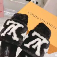 Louis Vuitton LV Unisex Pool Pillow Comfort Mule Black Mink Anatomic Insole