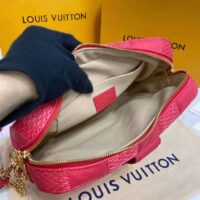 Louis Vuitton LV Unisex Troca PM Handbag Pink Damier Quilt Lambskin S-Lock Double Zip (1)