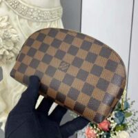 Louis Vuitton LV Women Cosmetics Pouch Damier Coated Canvas Golden Brass