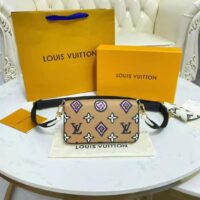 Louis Vuitton LV Women Félicie Strap Go Pochette Arizona Beige Crème Monogram Coated Canvas