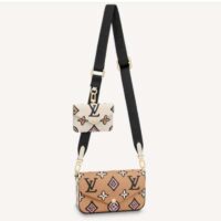 Louis Vuitton LV Women Félicie Strap Go Pochette Arizona Beige Crème Monogram Coated Canvas