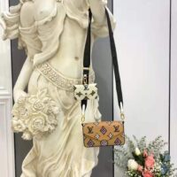 Louis Vuitton LV Women Félicie Strap Go Pochette Arizona Beige Crème Monogram Coated Canvas