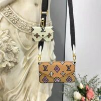 Louis Vuitton LV Women Félicie Strap Go Pochette Arizona Beige Crème Monogram Coated Canvas