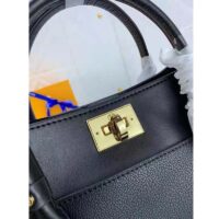 Louis Vuitton LV Women On My Side MM Tote Black Twist Calfskin Monogram Nappa Softy Leather